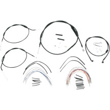 Complete Black Vinyl Handlebar Cable/Line Kit for Ape Hanger Handlebars