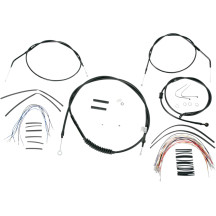 Complete Black Vinyl Handlebar Cable/Line Kit for Ape Hanger Handlebars