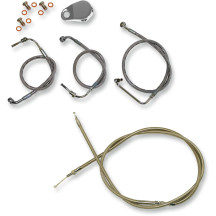 Standard Stainless Braided Handlebar Cable/Brake Line Kit