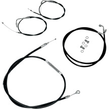 Standard Black Vinyl Braided Handlebar Cable/Brake Line Kit — Ape Hanger