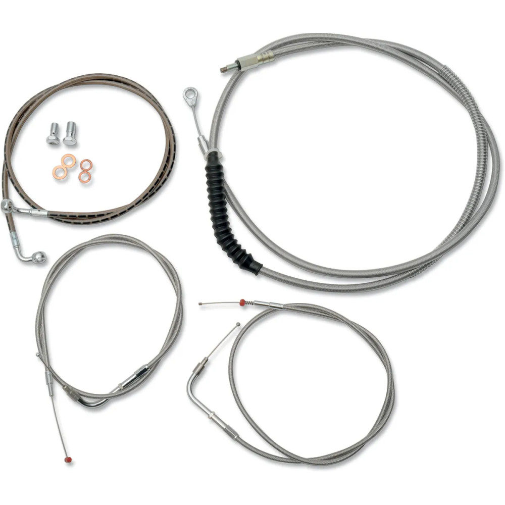 Standard Stainless Braided Handlebar Cable/Brake Line Kit