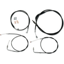 Standard Black Vinyl Braided Handlebar Cable/Brake Line Kit — Ape Hanger