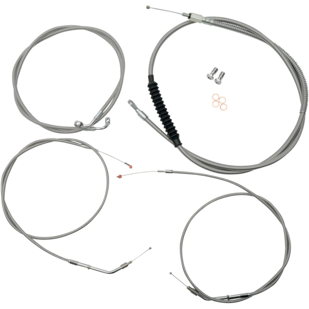 Standard Stainless Braided Handlebar Cable/Brake Line Kit