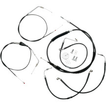Standard Black Vinyl Braided Handlebar Cable/Brake Line Kit — Ape Hanger