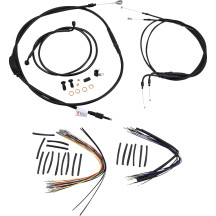 Complete Black Vinyl Handlebar Cable/Line Kit for Ape Hanger Handlebars