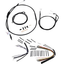 Complete Black Vinyl Handlebar Cable/Line Kit for Ape Hanger Handlebars