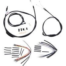 Complete Black Vinyl Handlebar Cable/Line Kit for Ape Hanger Handlebars