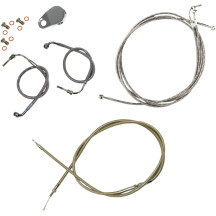 Standard Stainless Braided Handlebar Cable/Brake Line Kit