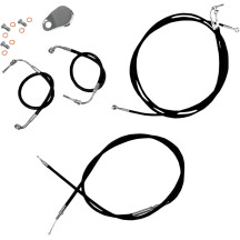 Standard Black Vinyl Braided Handlebar Cable/Brake Line Kit — Ape Hanger