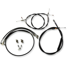Standard Black Vinyl Braided Handlebar Cable/Brake Line Kit — Ape Hanger