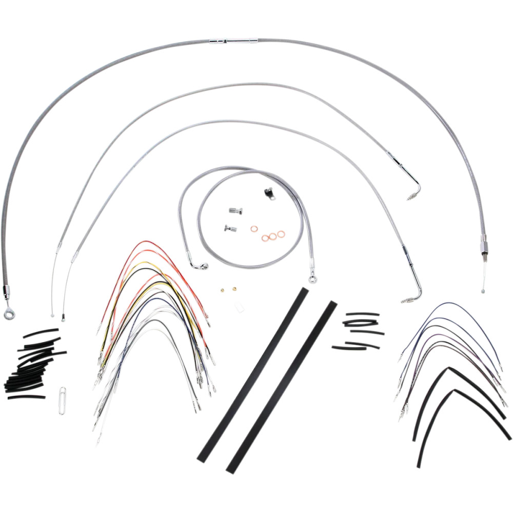 Complete Stainless Braided Handlebar Cable/Brake Line Kit