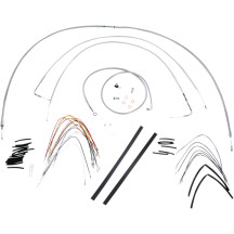 Complete Stainless Braided Handlebar Cable/Brake Line Kit