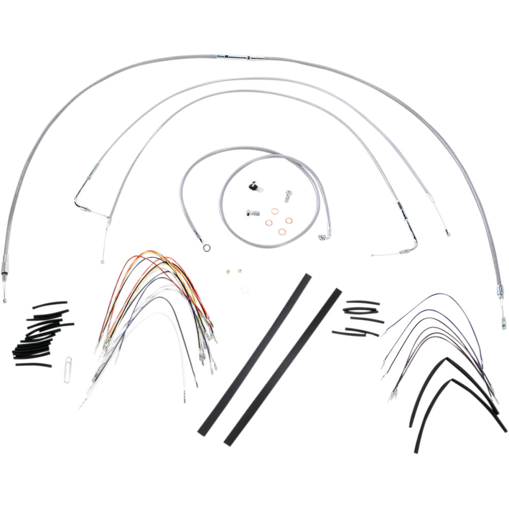 Complete Stainless Braided Handlebar Cable/Brake Line Kit