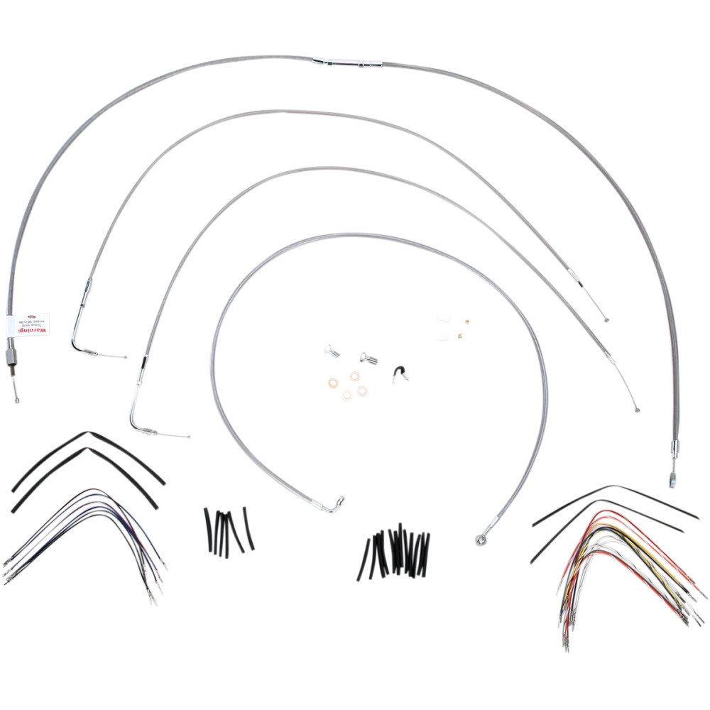 Kit de línea de freno/cable de manillar trenzado de acero inoxidable completo