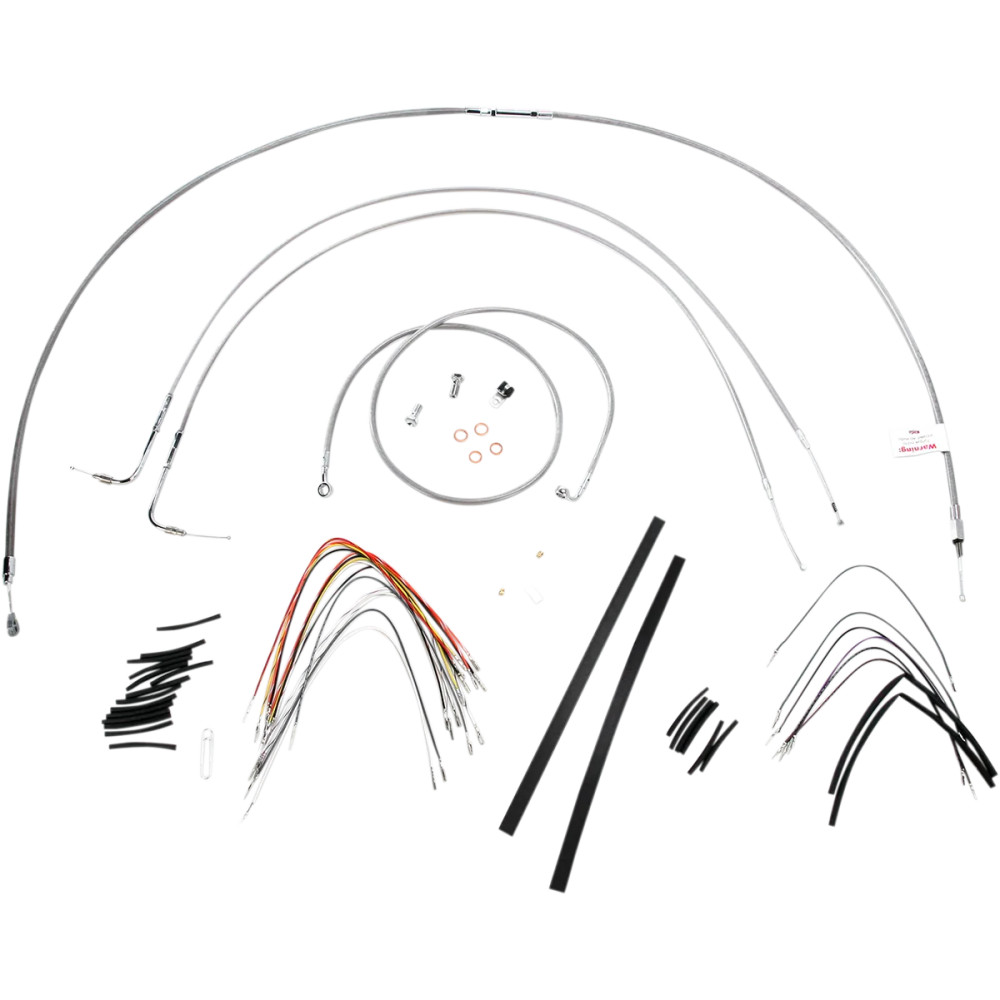 Complete Stainless Braided Handlebar Cable/Brake Line Kit