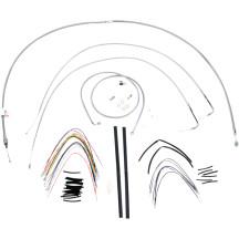Kit de línea de freno/cable de manillar trenzado de acero inoxidable completo