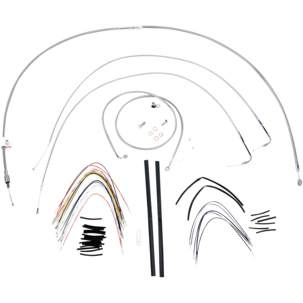 Kit de línea de freno/cable de manillar trenzado de acero inoxidable completo