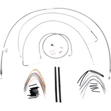 Complete Stainless Braided Handlebar Cable/Brake Line Kit