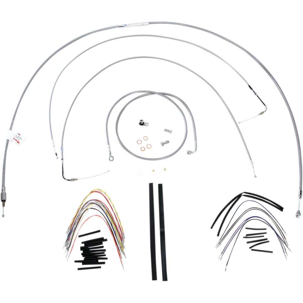 Complete Stainless Braided Handlebar Cable/Brake Line Kit