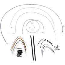 Complete Stainless Braided Handlebar Cable/Brake Line Kit