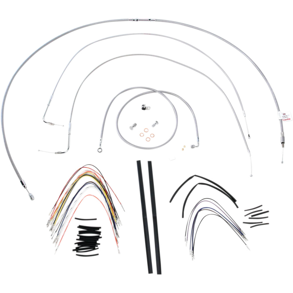 Complete Stainless Braided Handlebar Cable/Brake Line Kit