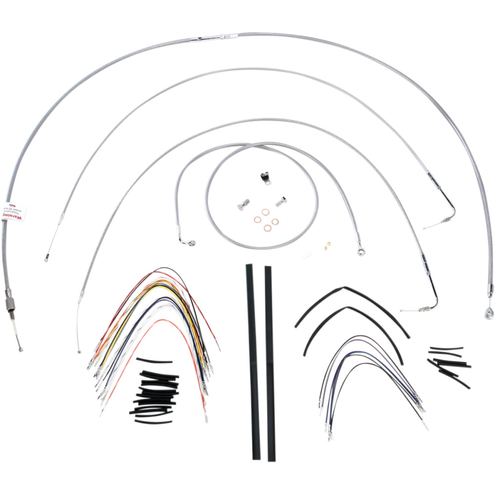 Kit de línea de freno/cable de manillar trenzado de acero inoxidable completo
