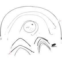 Complete Stainless Braided Handlebar Cable/Brake Line Kit