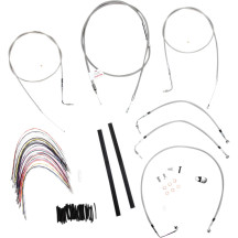 Kit de línea de freno/cable de manillar trenzado de acero inoxidable completo