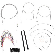 Complete Stainless Braided Handlebar Cable/Brake Line Kit