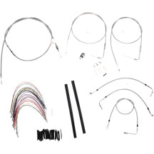Complete Stainless Braided Handlebar Cable/Brake Line Kit
