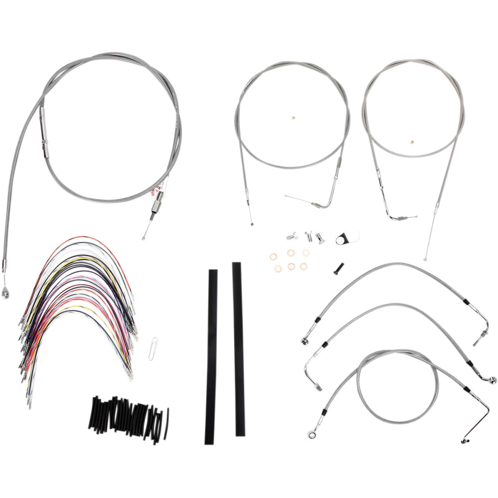 Kit de línea de freno/cable de manillar trenzado de acero inoxidable completo