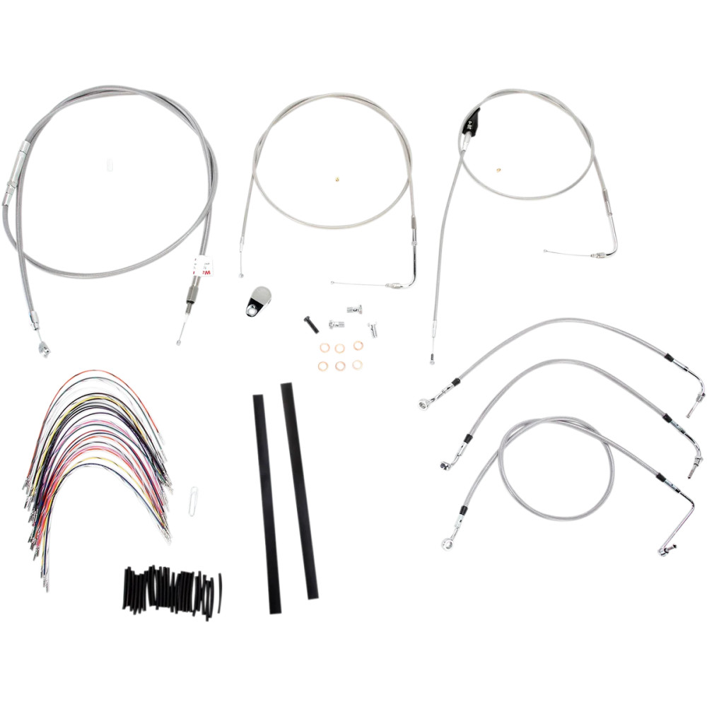 Kit de línea de freno/cable de manillar trenzado de acero inoxidable completo