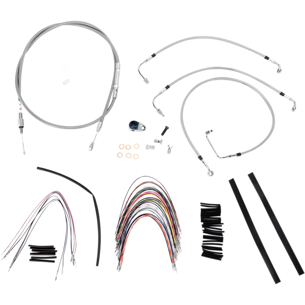 Complete Stainless Braided Handlebar Cable/Brake Line Kit