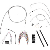 Kit de línea de freno/cable de manillar trenzado de acero inoxidable completo