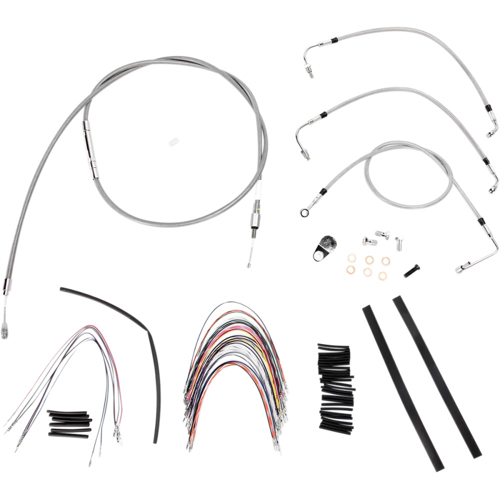 Kit de línea de freno/cable de manillar trenzado de acero inoxidable completo