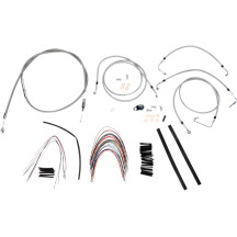 Complete Stainless Braided Handlebar Cable/Brake Line Kit