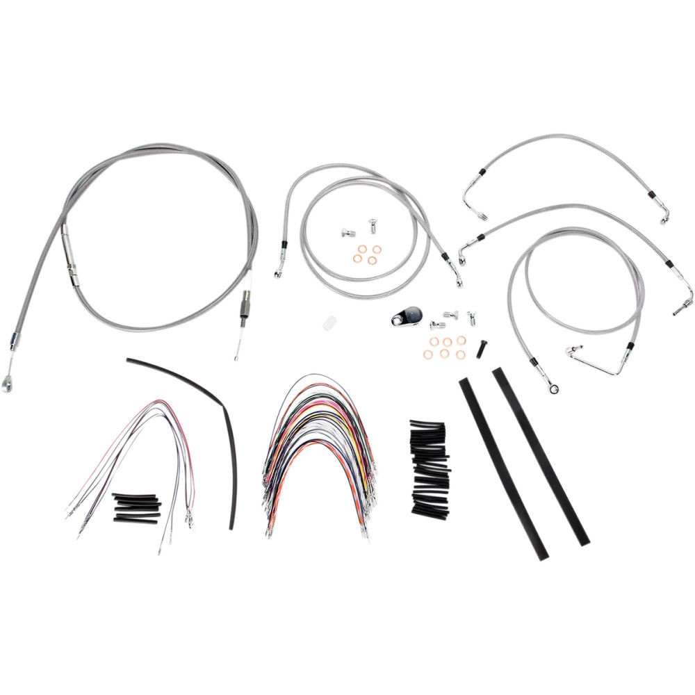 Complete Stainless Braided Handlebar Cable/Brake Line Kit