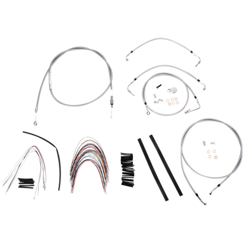 Kit de línea de freno/cable de manillar trenzado de acero inoxidable completo