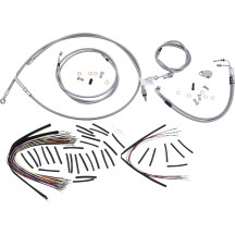 Complete Stainless Braided Handlebar Cable/Brake Line Kit