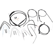 Complete Black Vinyl Handlebar Cable/Line Kit for Ape Hanger Handlebars
