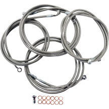 Standard Stainless Braided Handlebar Cable/Brake Line Kit
