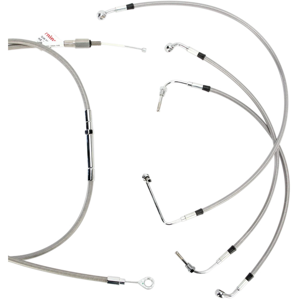 Kit de línea de freno/cable de manillar trenzado de acero inoxidable completo