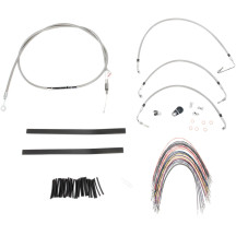 Kit de línea de freno/cable de manillar trenzado de acero inoxidable completo