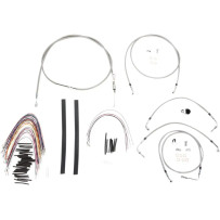 Kit completo de cables y latiguillos trenzados de acero inoxidable para manillar — ajuste para manillar de 38 cm (15") Ape Hange