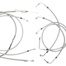 Complete Stainless Braided Handlebar Cable/Brake Line Kit