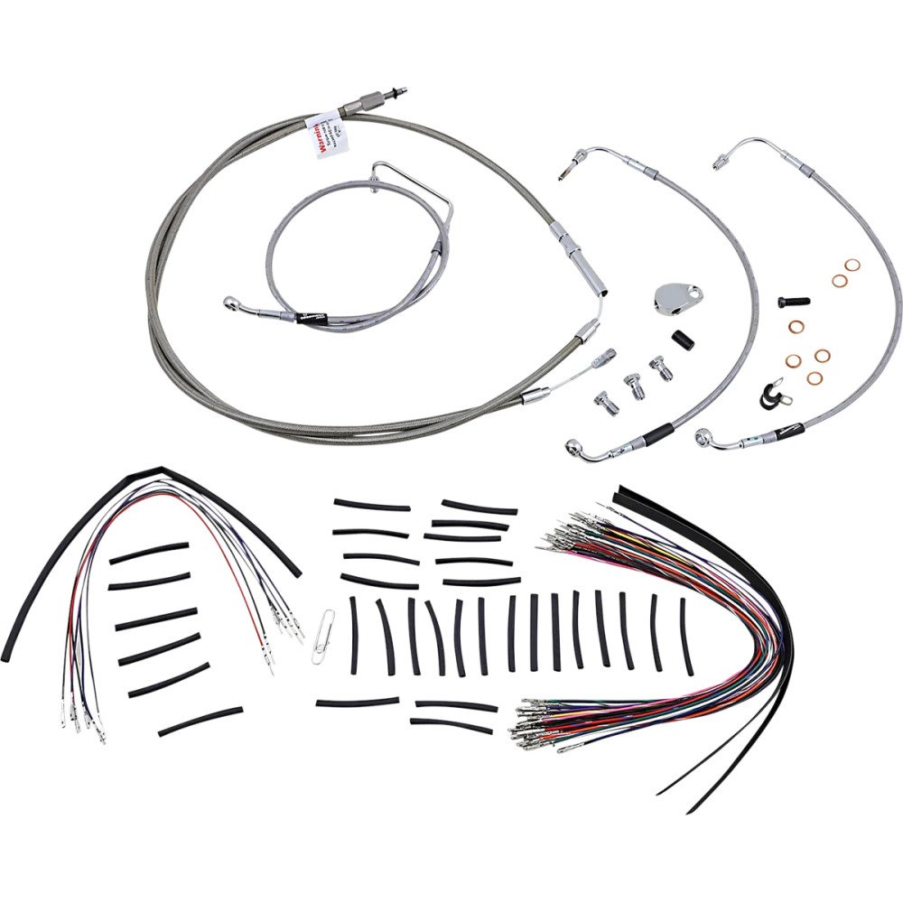 Kit de línea de freno/cable de manillar trenzado de acero inoxidable completo