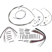 Kit de línea de freno/cable de manillar trenzado de acero inoxidable completo