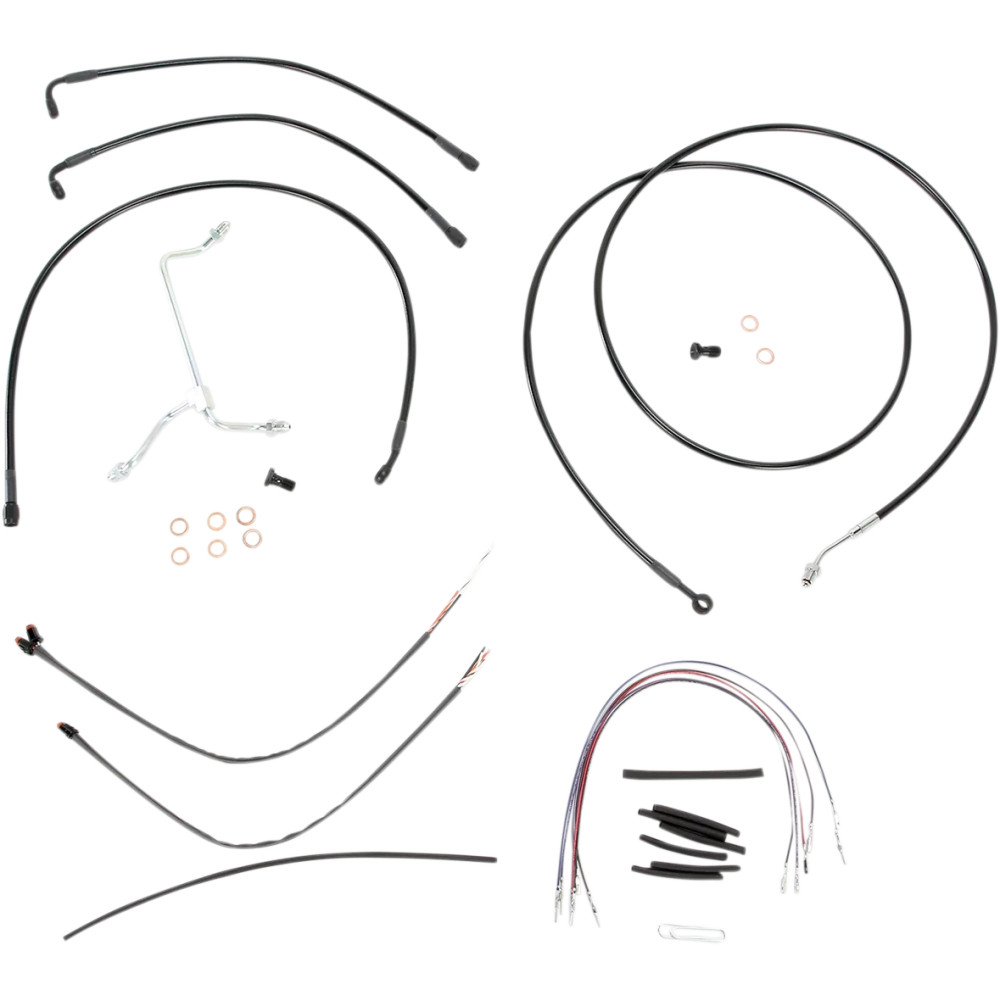 Kit completo de cables/líneas de vinilo negro para Ape Hangers — 38 cm (15"), Ape Hanger