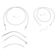 Kit de línea de freno/cable de manillar trenzado de acero inoxidable completo