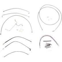 Complete Stainless Braided Handlebar Cable/Brake Line Kit